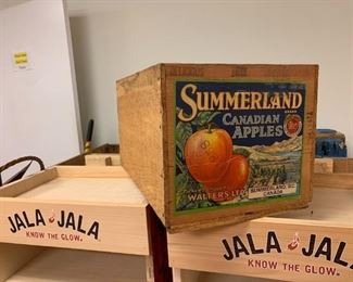 #152	wood box with summerland apples on side 12x20x11	 $30.00 
