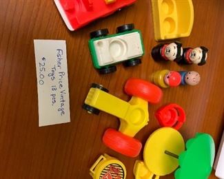 #185	Fisher price 13 piece total 	 $25.00 
