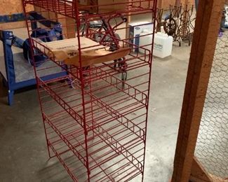 #220	Red metal wire 5 shelf rack 	 $75.00 
