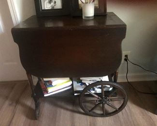 Bar cart, which reminds me to tell you I caption pics by drinking wine and free-associating