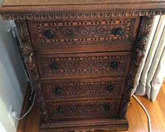 Italian Renaissance small chest Caryatids and more!