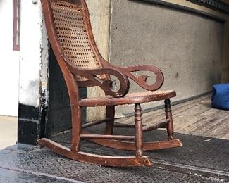 Cane back rocking Chair$80