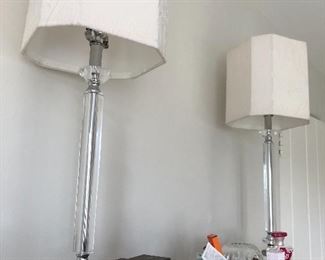 Pair of glass lamps $50 each