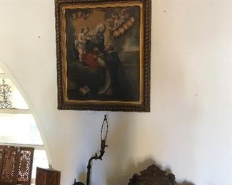 Religious painting 1800's  - the other items in the photo are sold. 