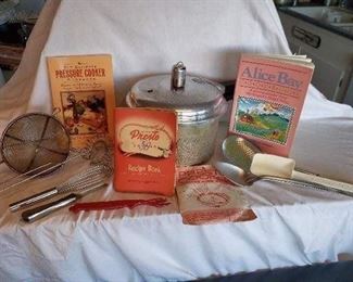 Presto Pressure Cooker * Vintage Kitchen Tools * Cookbooks * Pampered Chef Utensils