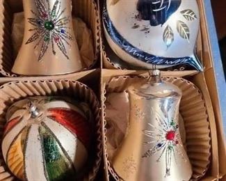 Vintage Christmas Ornaments Balls Large Size