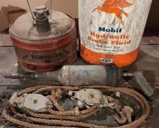 Vintage metal cans and more