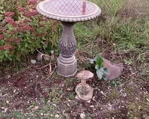 Stone birdbath