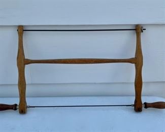 CLEARANCE!!! $15.00 NOW, WAS $50.00...............Primitive Double Handled Wood Buck Saw (P049)