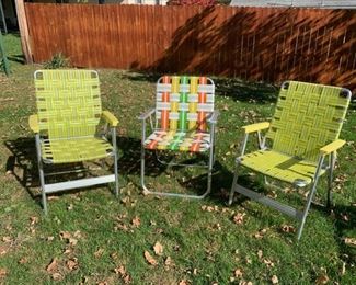$15.00................3 Retro Aluminum Lawn Chairs (P013)