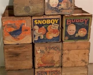 REDUCED!  $18.75 NOW, WAS $25.00..............As is Antique Crates, rough shape  (P625)