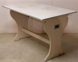 CLEARANCE!!!  $15.00 NOW, WAS $45.00................Vintage Table, Electric Outlet attached 47" x 30", 30" tall (P619)