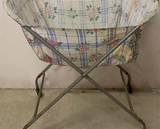 $14.00...............Vintage Laundry Basket on Wheels (P614)
