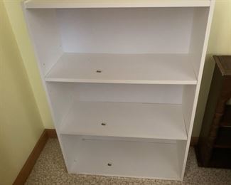 $12.00...............White Shelf 24 1/2" x 9 1/2", 35 1/2" tall (P798)