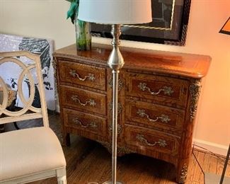 $75 - Standing Lamp, tested and working. 62" H with a 15" diameter shade, 10" diameter base. 