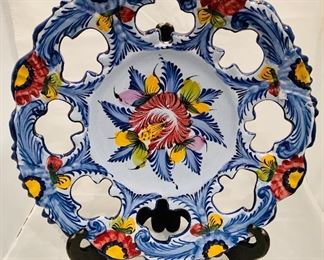 $120 - Handpainted Portuguese Decorative Plate, 15" diameter
