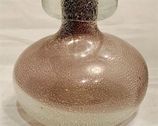 $75 - Two-Tone Blown Glass Bubble Vase, 6.5" H x 6.5" diameter 