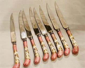 $40 - Set of 8 Sheffield Knives with Ceramic Handles, knives are 8.5" long