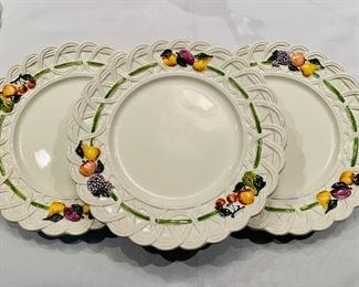 $250; 5 vintage Gucci dinner plates, 1 vintage Gucci salad plate; dinner plates approx 12” diameter; some crazing on each