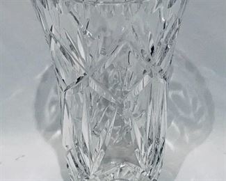 $30; Cut glass vase; approx 8”H x 5” D