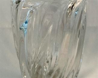 $30; Lead crystal vase; Approx 8” H x 5.5” D