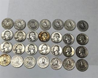 Pre-1965 Silver Quarters coins