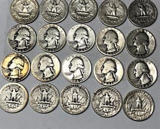 Pre-1965 Silver Quarters coins
