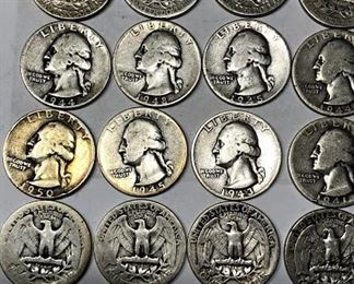 Pre-1965 Silver Quarters coins