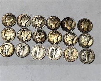 Mercury Dime Coins