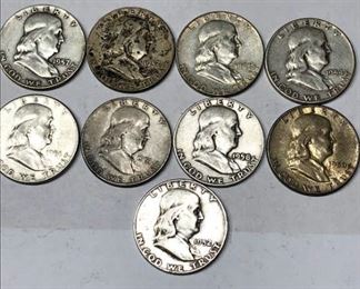 Ben Franklin Half Dollar Coins