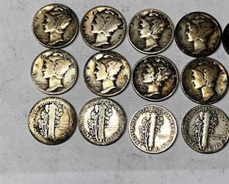 Mercury Dime Coins
