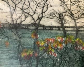 JADE BILAUDER Signed Spring Lithograph 1968