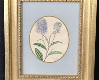 Hand Painted Floral Miniature Artwork