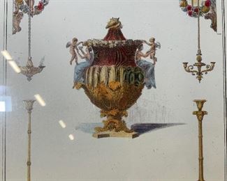 A Wright Urn & Candlesticks Offset Lithograph