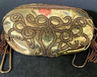 MAGID Metallic Floral Beaded Shoulder Bag