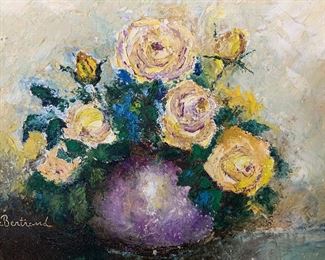 LE BERTRAND Signed Still Life Oil Painting