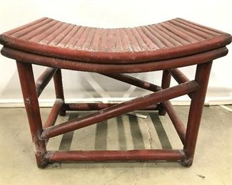 Vintage Bamboo Style Asian Bench