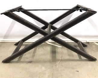 Vintage Leather Bound Folding Luggage Rack