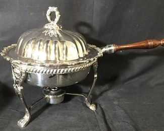 POOLE Silver Plated Chafing Dish