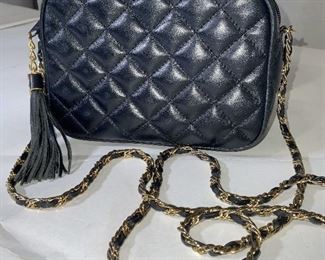Vintage BLOOMINGDALES Leather Quilted Bag