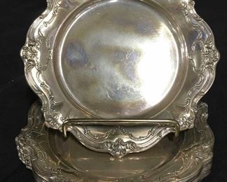 Set 12 GORHAM Sterling Silver Plates