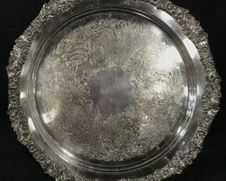 CORMETAL Silver Plated Etched Serving Tray