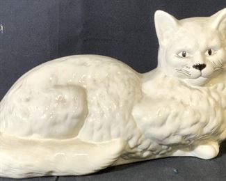 Signed Artist Ceramic Cat Sculpture