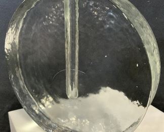 Textured Modern Art Glass Bud Vase