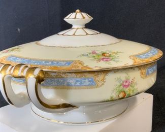 NORITAKE Hand Painted Porcelain Tureen, Japan