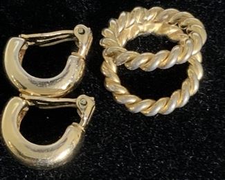 Lot Jewelry AGATHA Gold Tone Earrings, Twist Ring