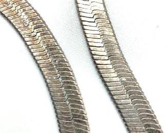 Lot 2 RCI 14kt Box Chain & Herringbone Necklaces