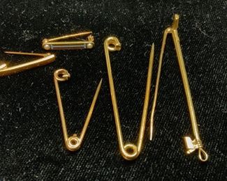 Lot 5 14KT TIFFANY & Co Vintage Lapel Pins, more