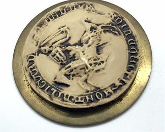 Vintage Bronze Horse & Knight Decorative Ornament