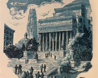 HANS A MUELLER Signed Woodcut